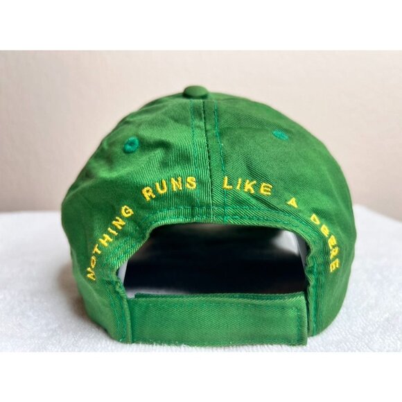 John Deere Green Baseball Cap L/XL Adjustable Strap "Nothing Runs Like A Deere" - Picture 4 of 10